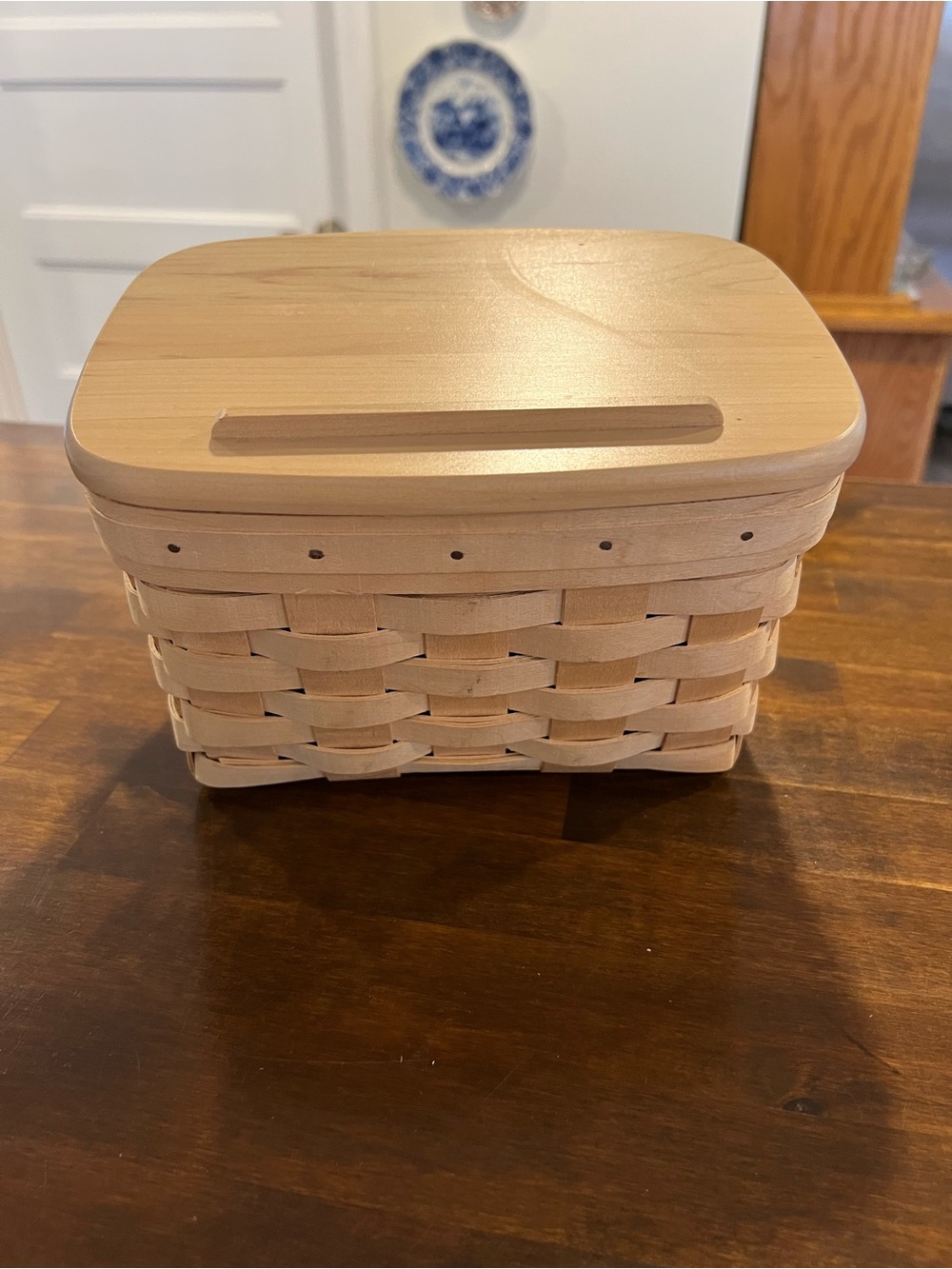 Longaberger Natural Recipe Basket with Lid, 1998